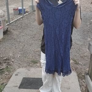 Faded Glory Kids Casual Dress - Blue Lace